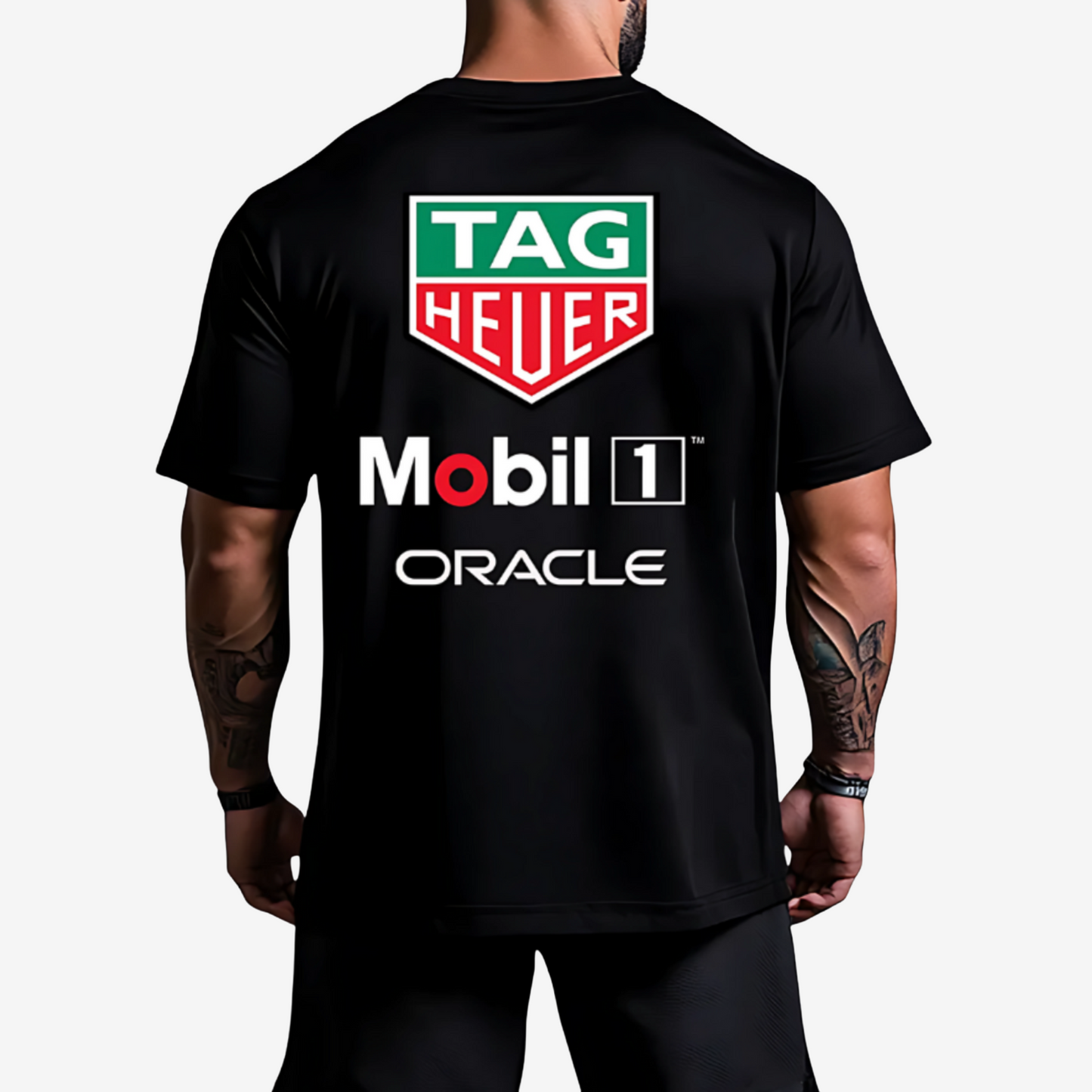 Black Red Bull Vintage Racing T-Shirt