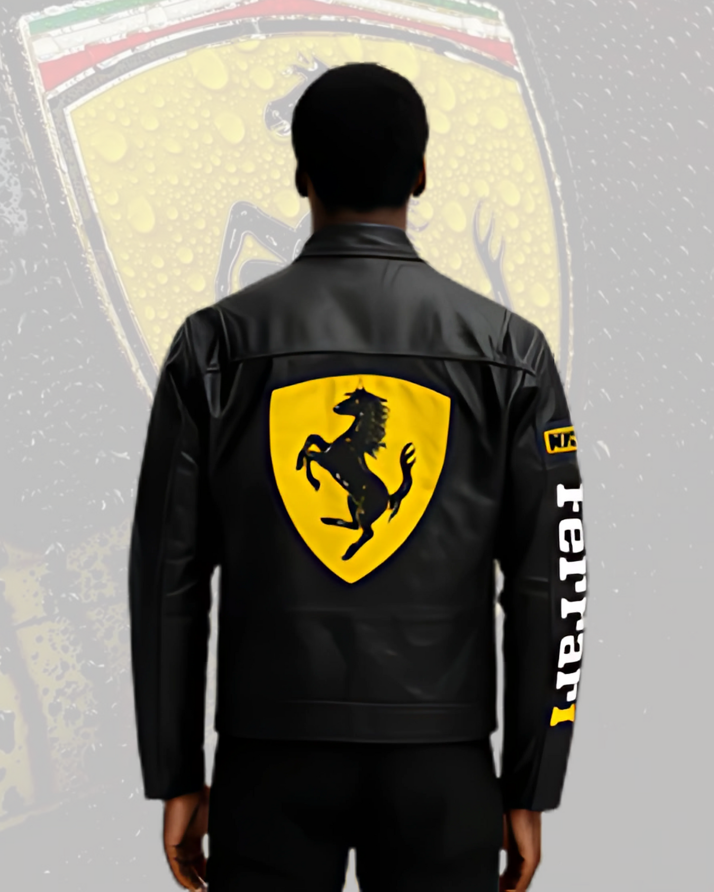 F1 FERRARI LEATHER UNISEX JACKET