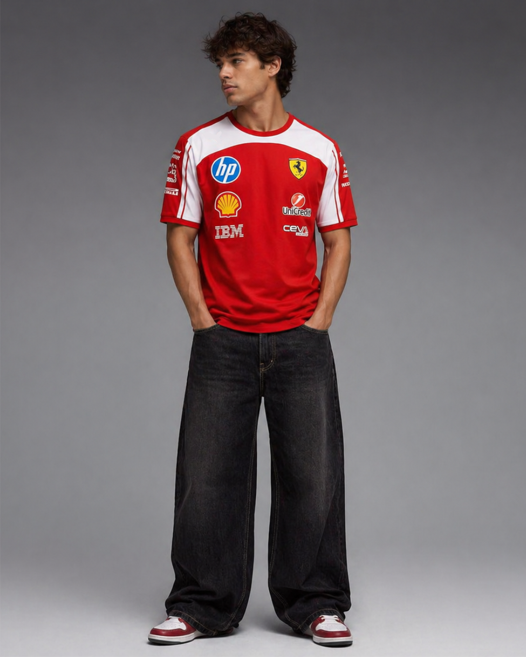 Scuderia Ferrari HP Replica Performance T-Shirt – Official F1 Team Style Tee