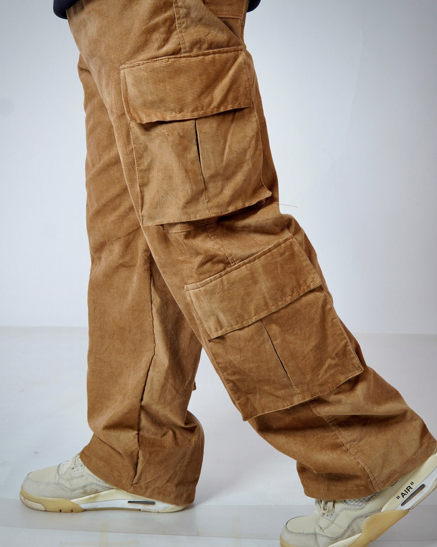 Brown Corduroy 6-Pocket Cargo Pants – Functional Streetwear with Aesthetic Utility | Bombyy Clothings