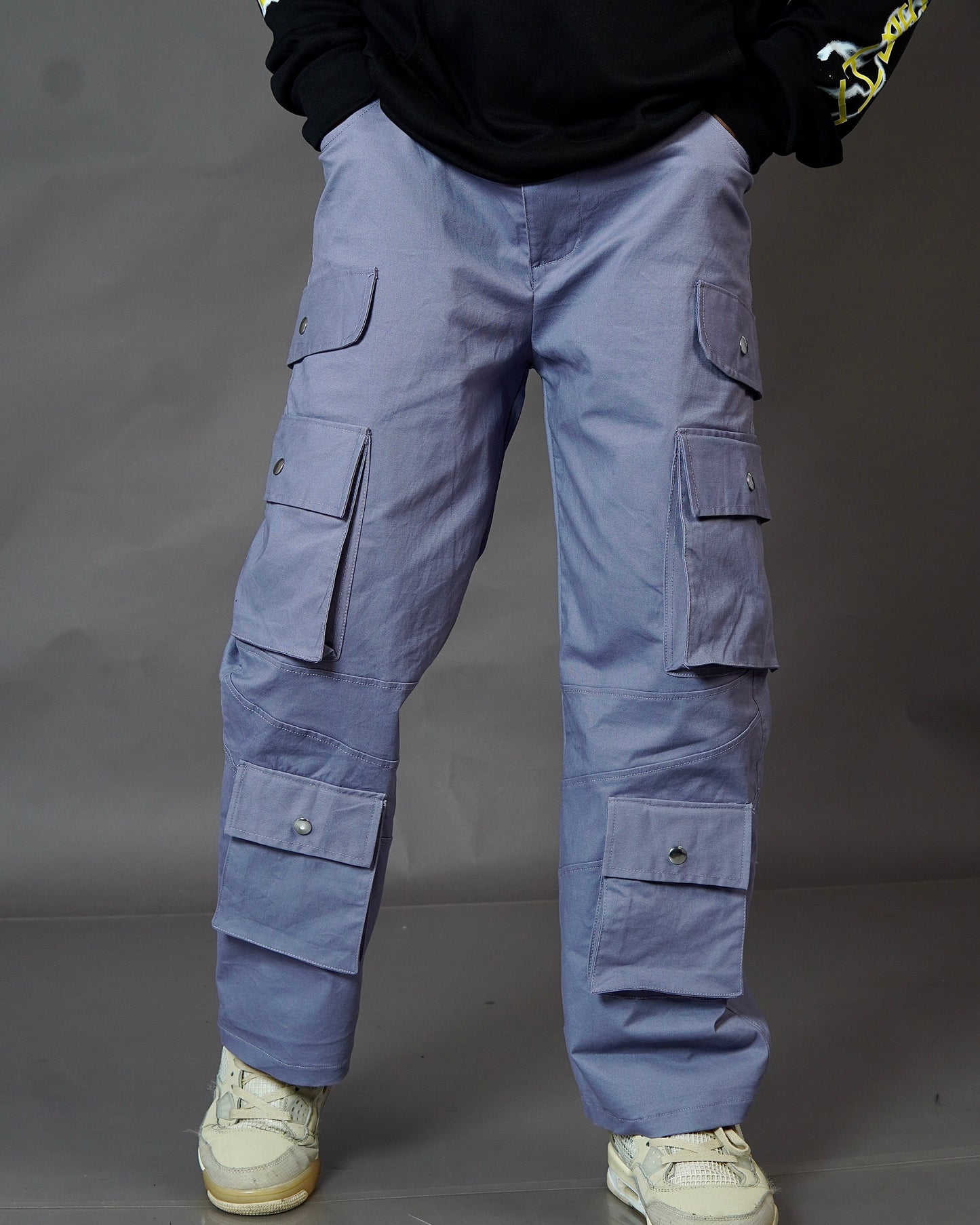 Grey 6-Pocket Cargo Pants – Functional Streetwear with Aesthetic Utility | Bombyy Clothings