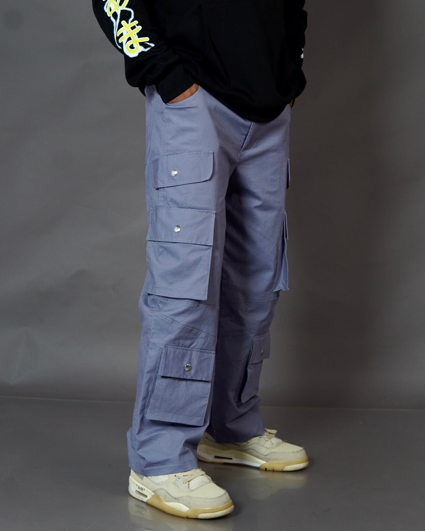 Grey 6-Pocket Cargo Pants – Functional Streetwear with Aesthetic Utility | Bombyy Clothings