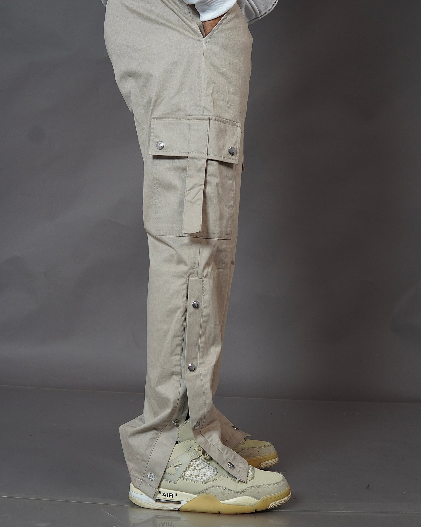Cream 6-Pocket Cargo Pants – Functional Streetwear with Aesthetic Utility | Bombyy Clothings