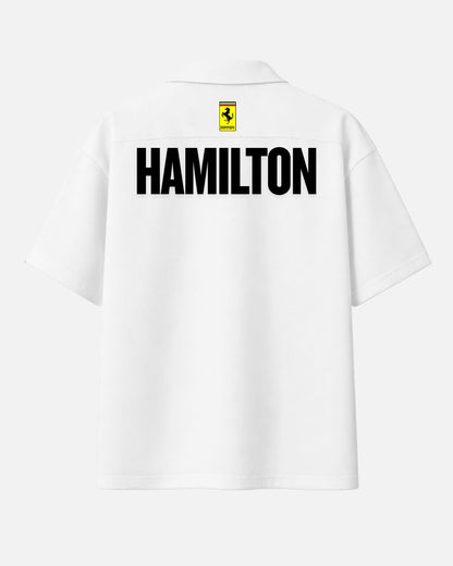 Hamilton Formula One White Oversized Shirt – Luxury Unisex | BombyyClothing