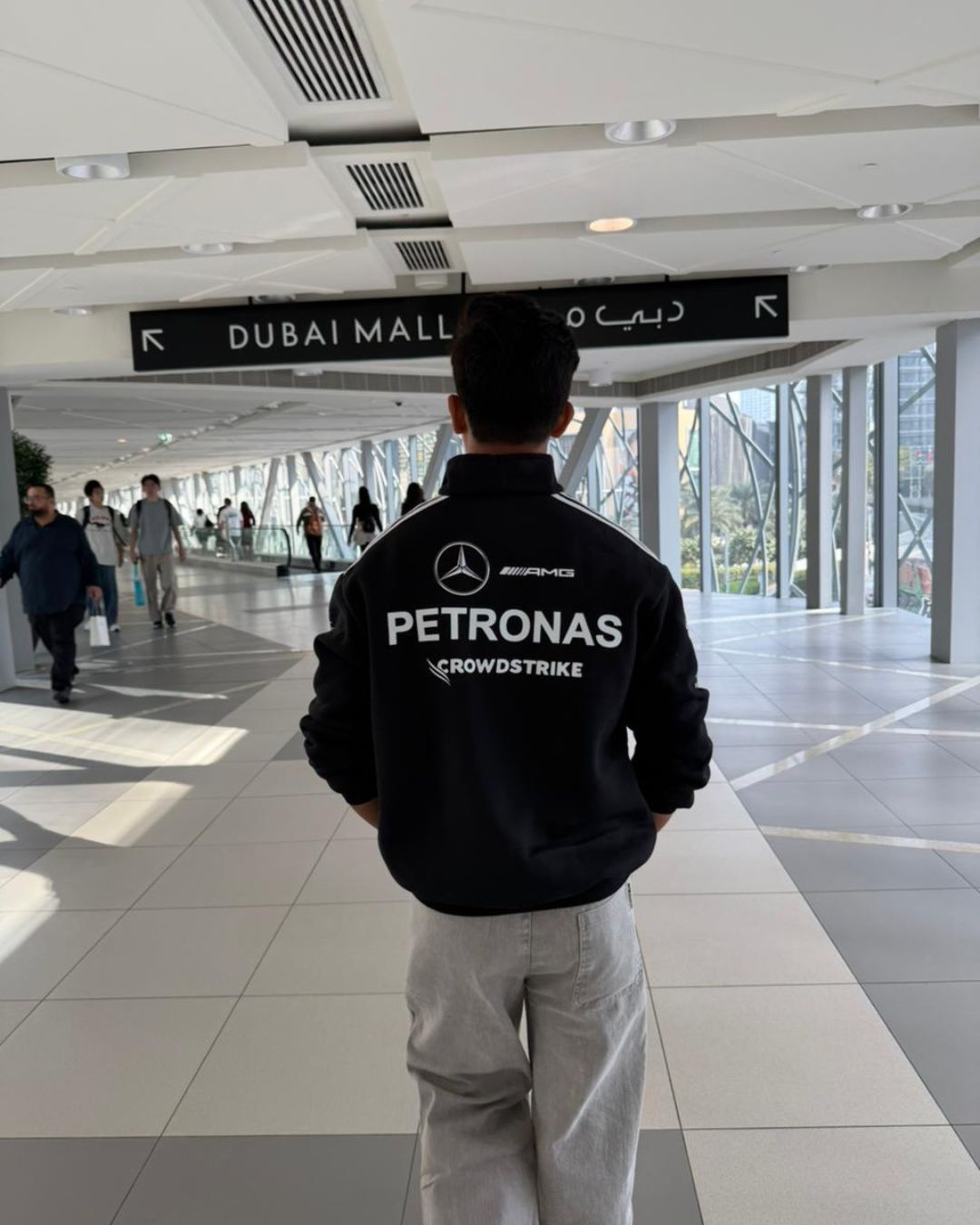 AMG Petronas Inspired Half Zip Polo Sweatshirt Black – Premium All Season Wear