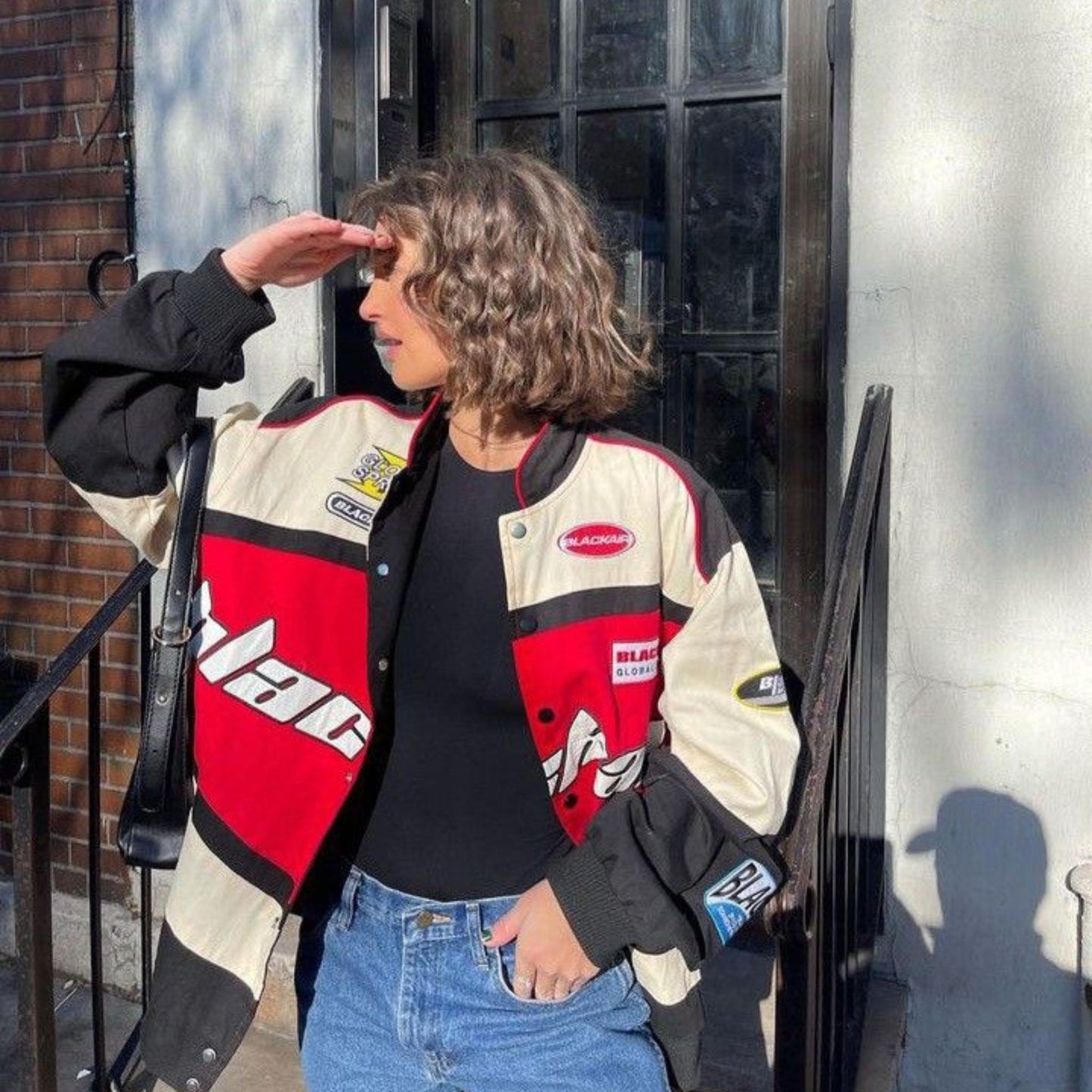 Red Blackair Vintage Racing Jacket – Iconic Style Meets Motorsport Heritage