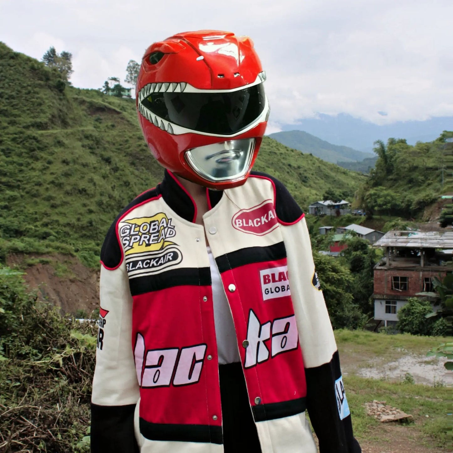 Red Blackair Vintage Racing Jacket – Iconic Style Meets Motorsport Heritage