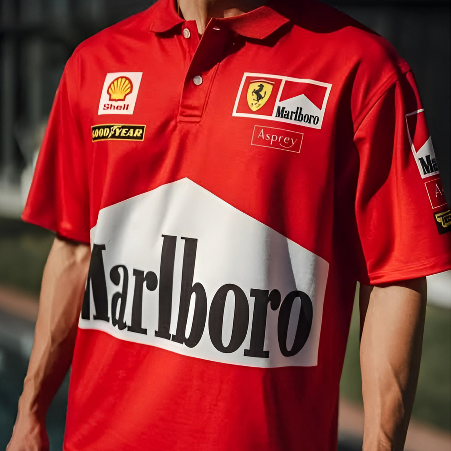 F1 Marlboro Red Vintage Polo T-Shirt |