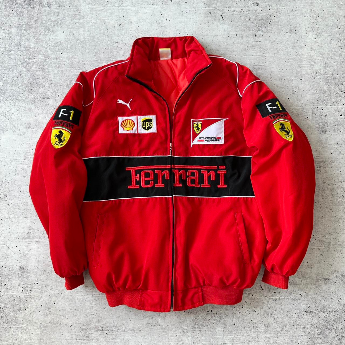 Red Ferrari F1 Speed Jacket | Motorsport & Streetwear Fusion