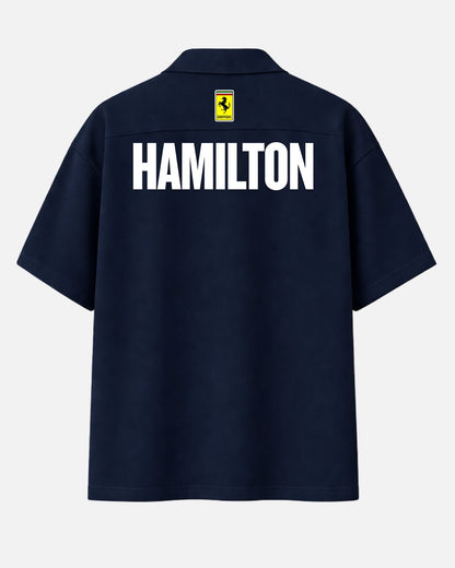 Hamilton Formula One Navy Blue Oversized Shirt – Premium Unisex | BombyyClothing