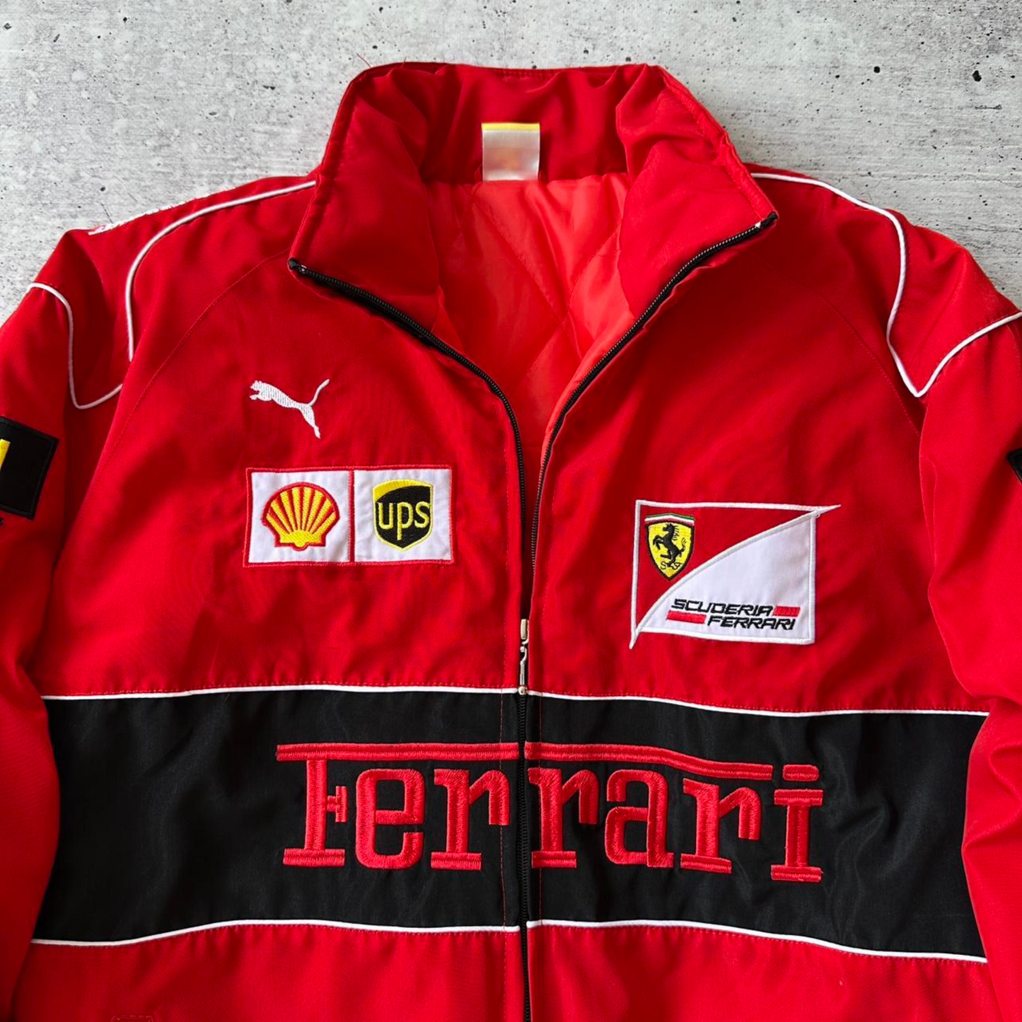 Red Ferrari F1 Speed Jacket | Motorsport & Streetwear Fusion