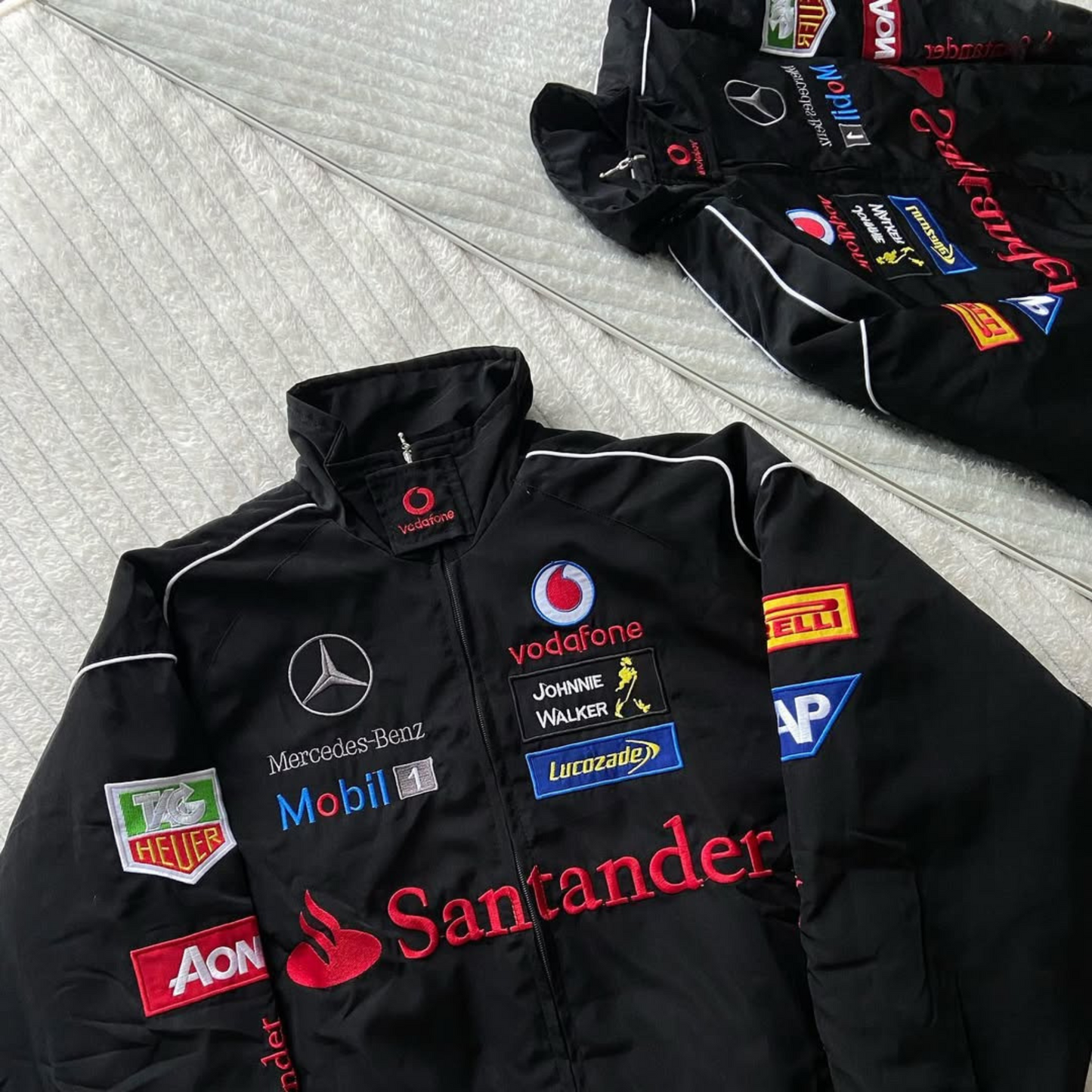 Mercedes Benz Retro Parachute Puffer Jacket