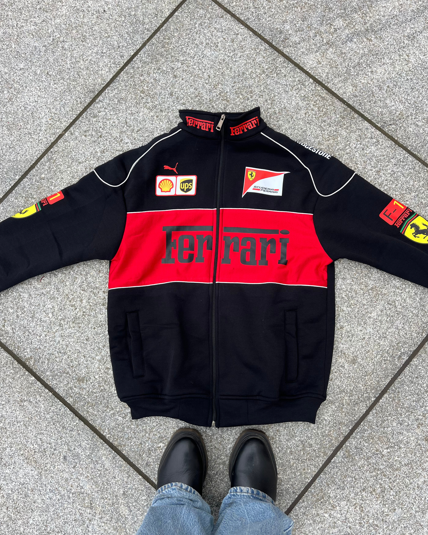 Black Ferrari Racing Jacket : A Stylish Tribute to Ferrari's Legacy