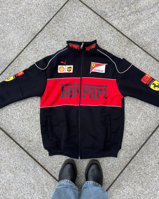Black Ferrari Racing Jacket : A Stylish Tribute to Ferrari's Legacy