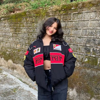 Black Ferrari Racing Jacket : A Stylish Tribute to Ferrari's Legacy