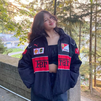 Black Ferrari Racing Jacket : A Stylish Tribute to Ferrari's Legacy