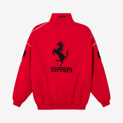 Red Ferrari F1 Speed Jacket | Motorsport & Streetwear Fusion