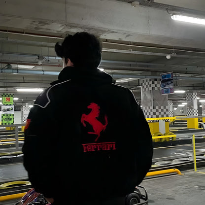 Black Ferrari Racing Jacket : A Stylish Tribute to Ferrari's Legacy