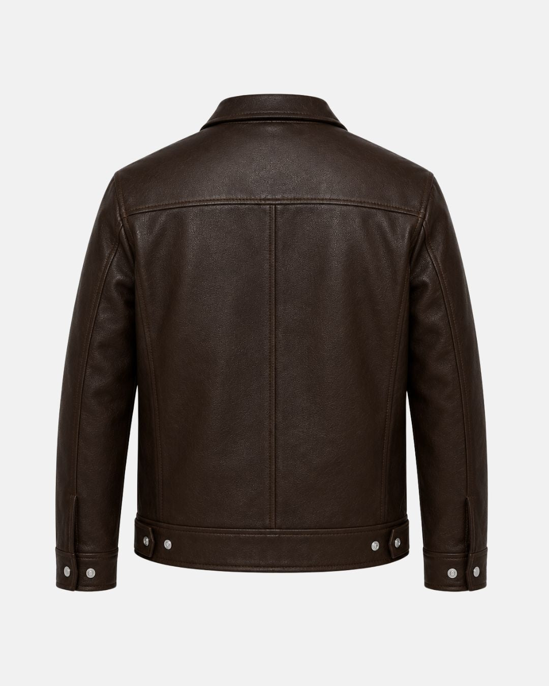 Bombyy Dark Brown Premium Leather Jacket – Regular Fit | All-Season Classic