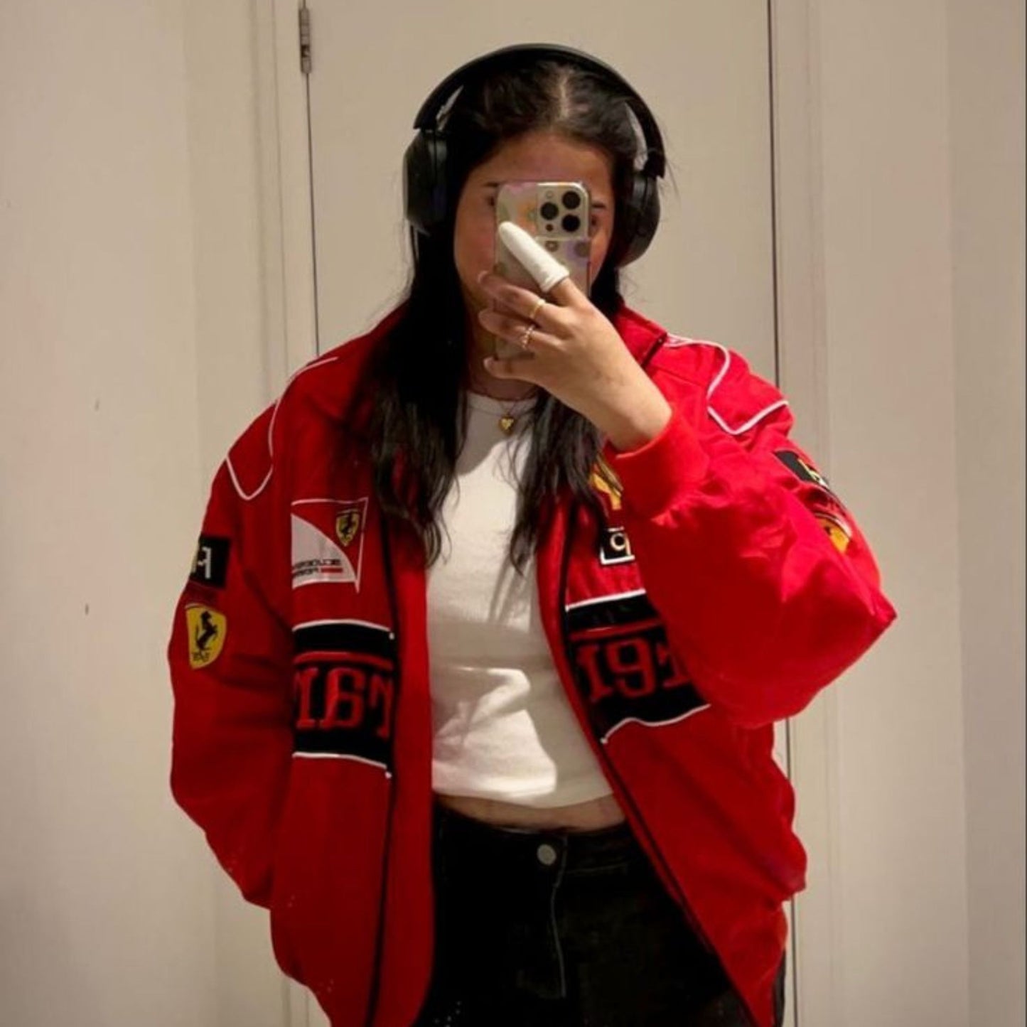 Red Ferrari F1 Speed Jacket | Motorsport & Streetwear Fusion