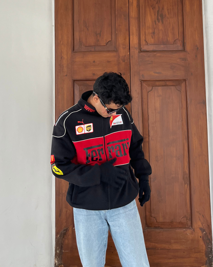 Black Ferrari Racing Jacket : A Stylish Tribute to Ferrari's Legacy