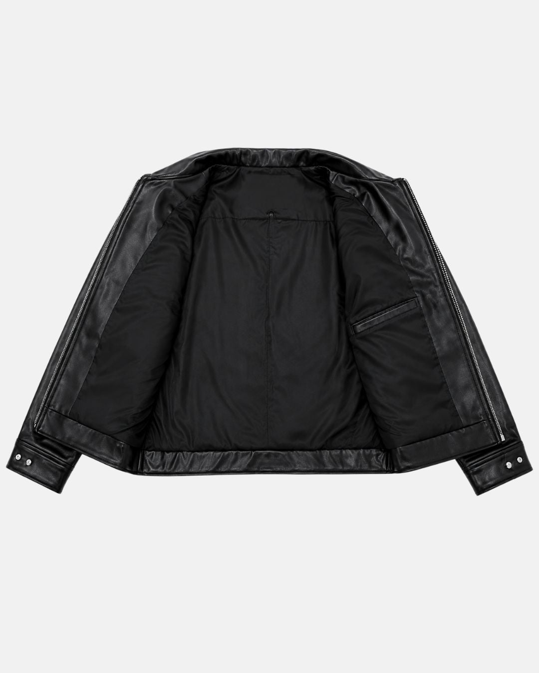 Men's Premium Vintage Black  Leather Jacket | Wrinkle Resistant Synthetic Leather | Bombyy