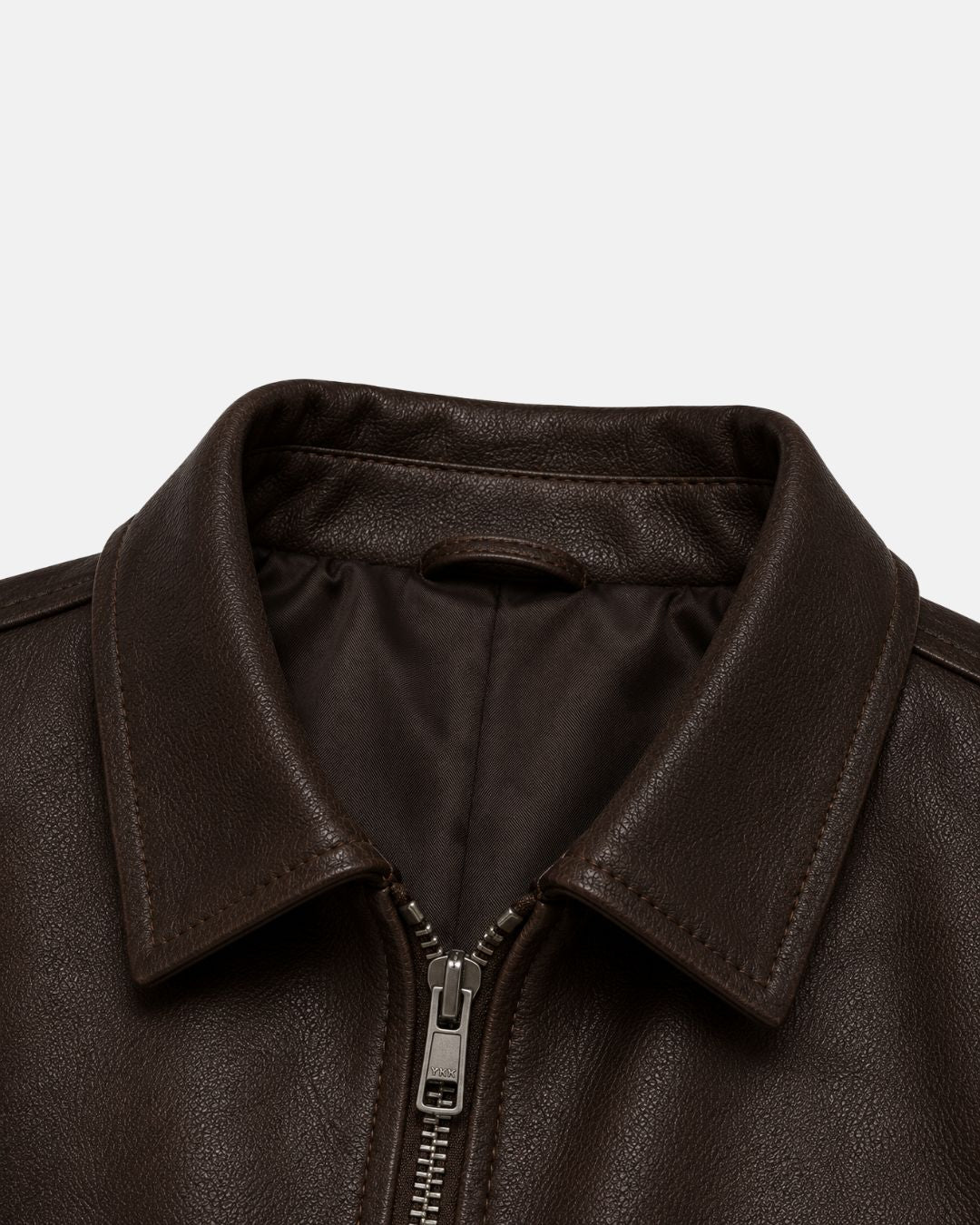 Bombyy Dark Brown Premium Leather Jacket – Regular Fit | All-Season Classic