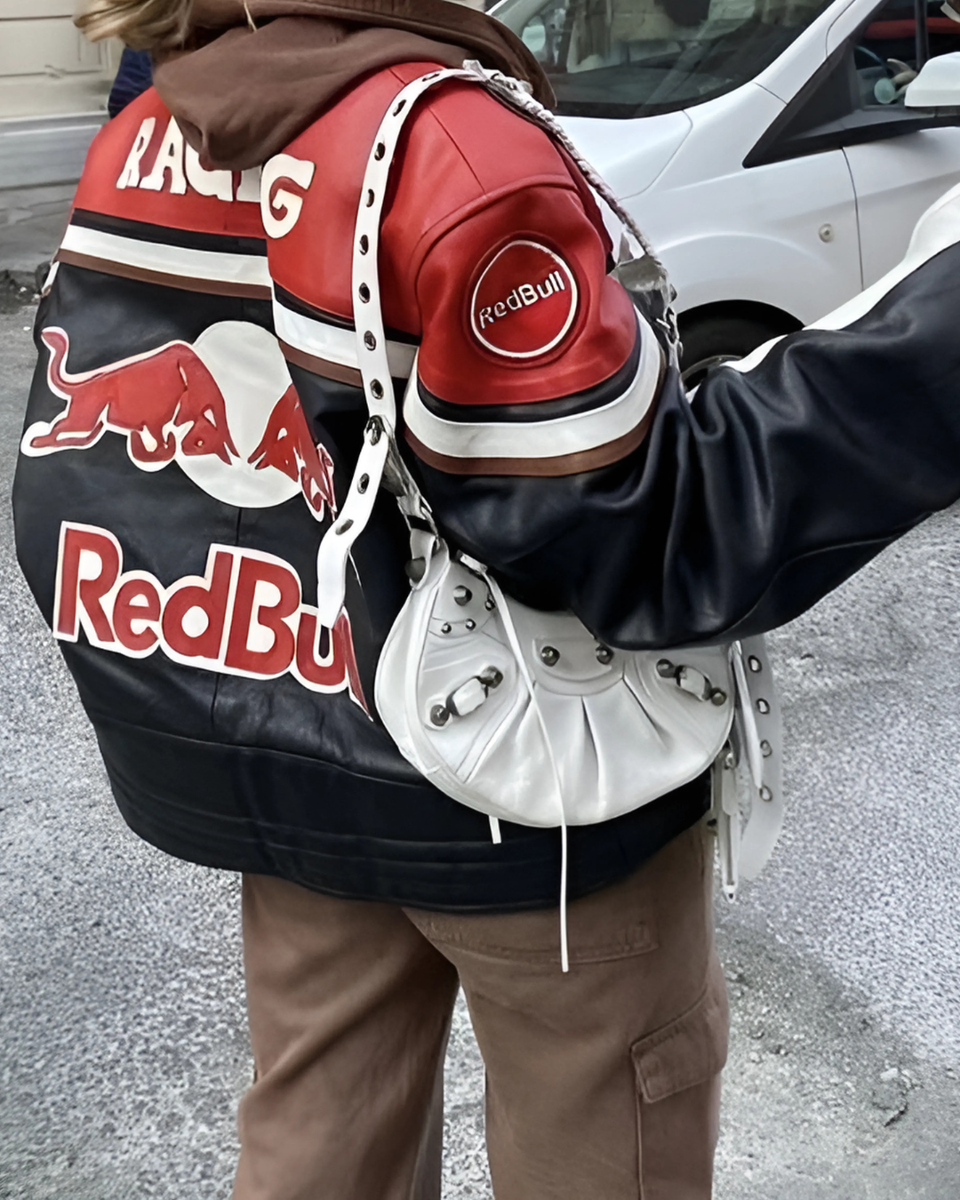 Red Bull Racing Leather Jacket – Premium Streetwear for Motorsport Enthusiasts L