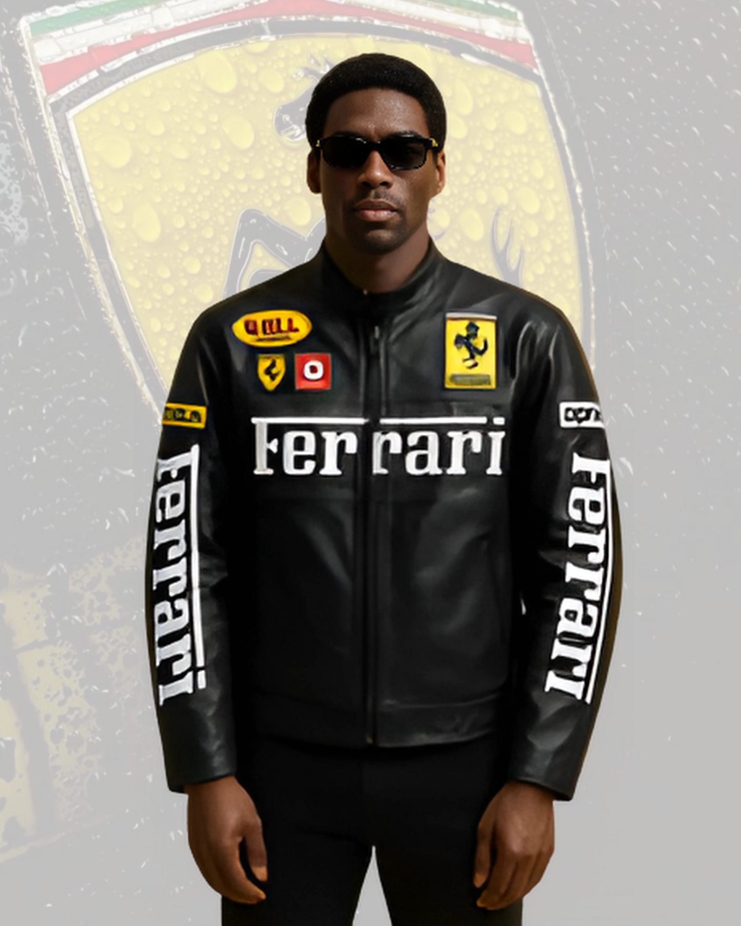 F1 FERRARI LEATHER UNISEX JACKET