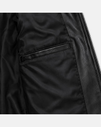 Men's Premium Vintage Black  Leather Jacket | Wrinkle Resistant Synthetic Leather | Bombyy