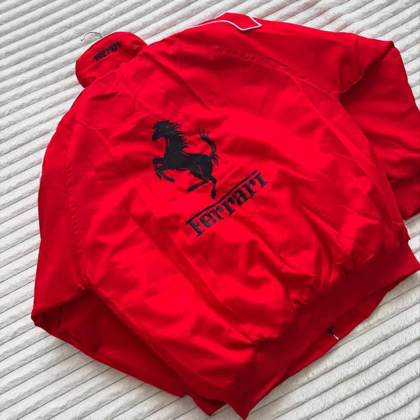 Red Ferrari F1 Speed Jacket | Motorsport & Streetwear Fusion
