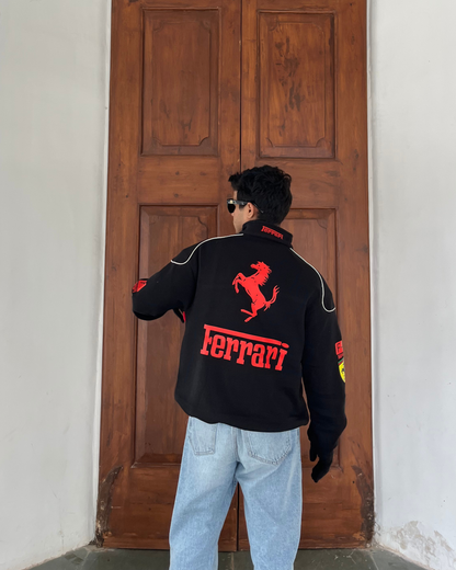 Black Ferrari Racing Jacket : A Stylish Tribute to Ferrari's Legacy