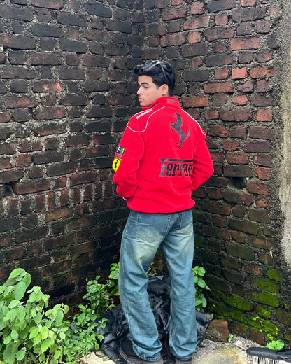 Red Ferrari F1 Speed Jacket | Motorsport & Streetwear Fusion