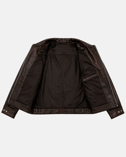 Bombyy Dark Brown Premium Leather Jacket – Regular Fit | All-Season Classic