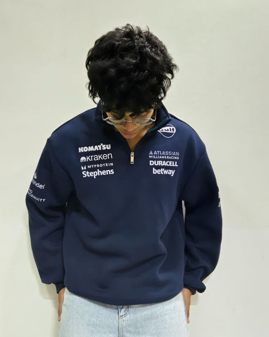 BombyyClothings Atlassian Williams Racing inspired sweat t-shirt front view