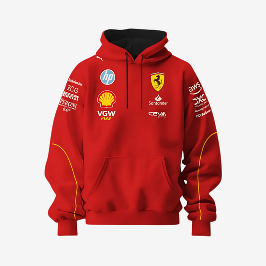 Motorsport inspired Scuderia hoodie streetwear style