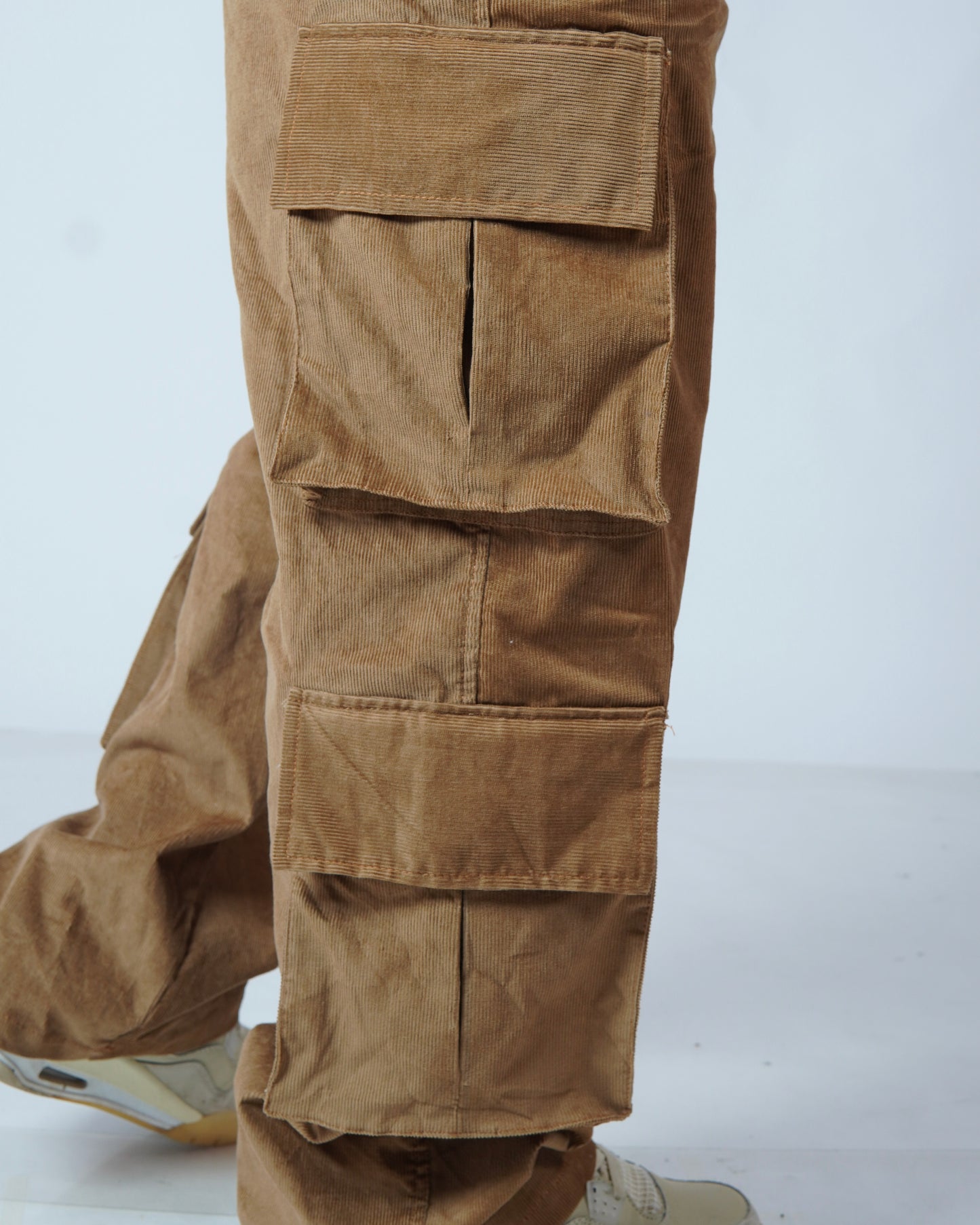 Brown Corduroy 6-Pocket Cargo Pants – Functional Streetwear with Aesthetic Utility | Bombyy Clothings