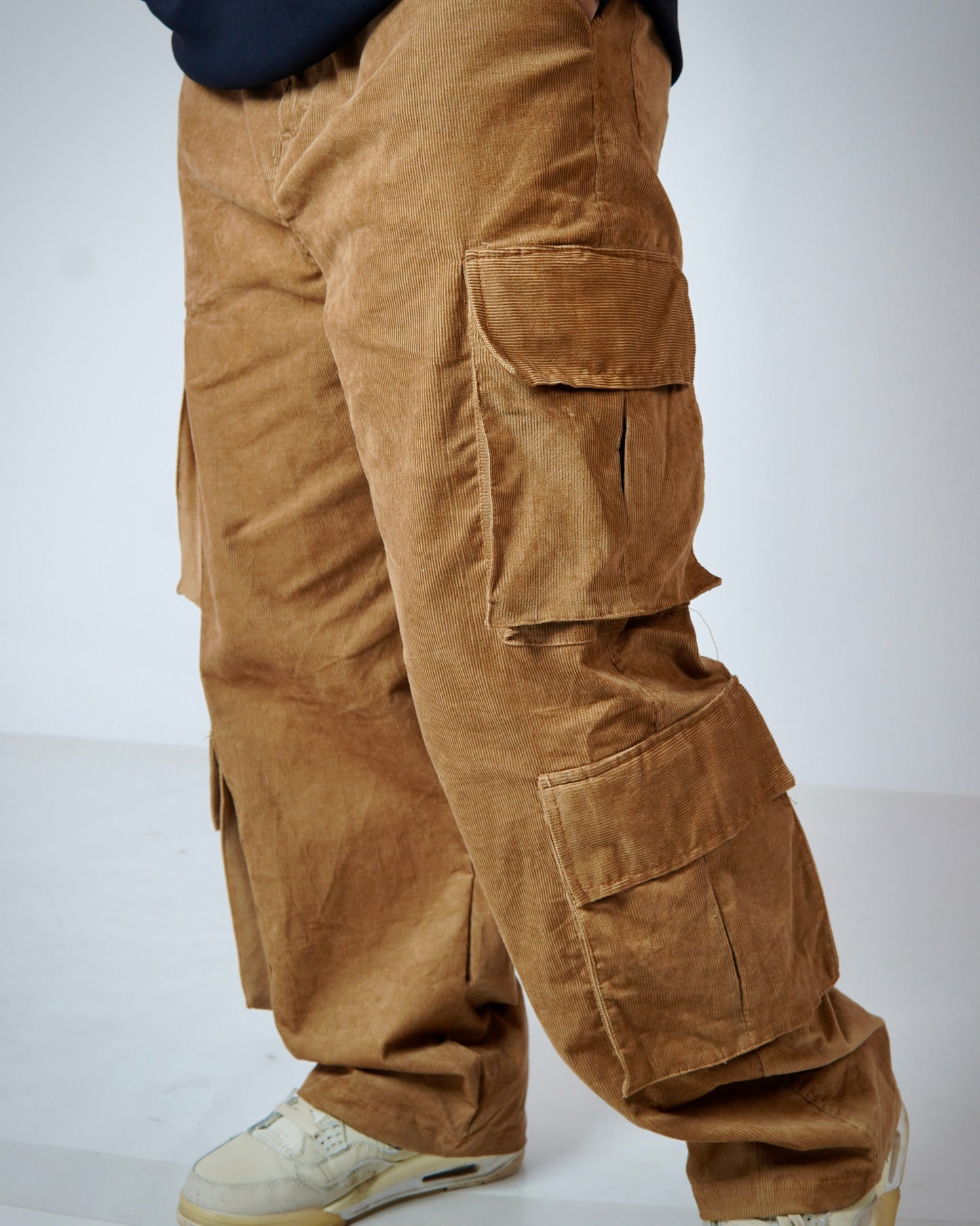 Brown Corduroy 6-Pocket Cargo Pants – Functional Streetwear with Aesthetic Utility | Bombyy Clothings