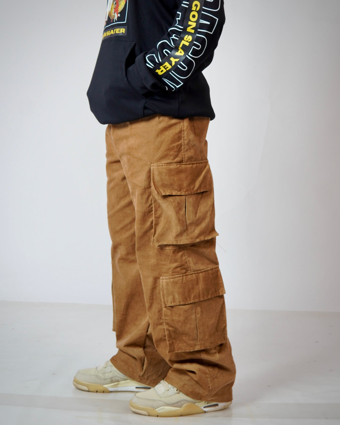 Brown Corduroy 6-Pocket Cargo Pants – Functional Streetwear with Aesthetic Utility | Bombyy Clothings