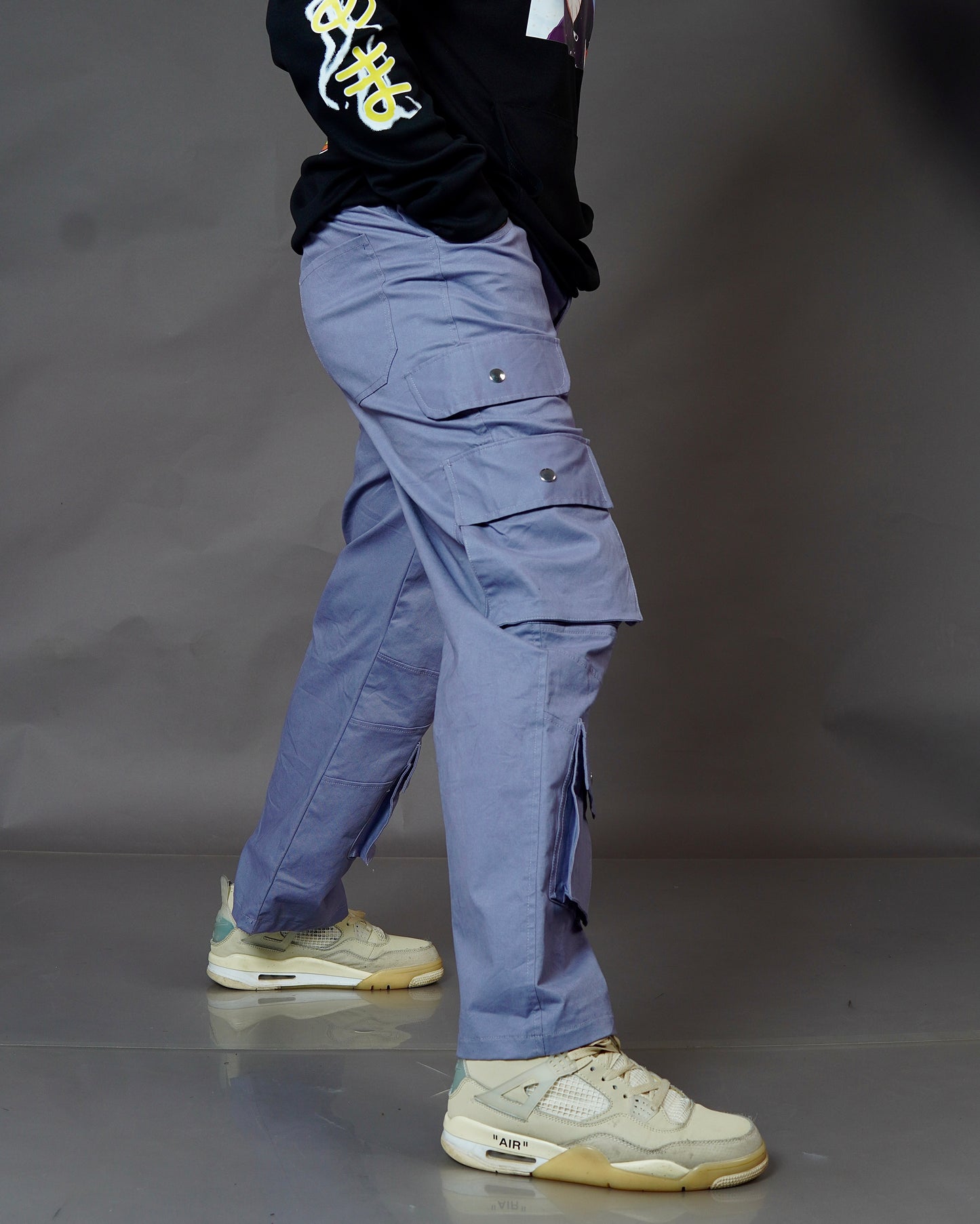 Grey 6-Pocket Cargo Pants – Functional Streetwear with Aesthetic Utility | Bombyy Clothings
