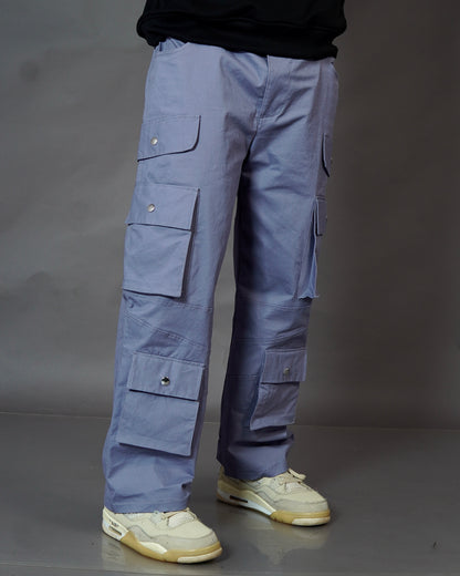 Grey 6-Pocket Cargo Pants – Functional Streetwear with Aesthetic Utility | Bombyy Clothings
