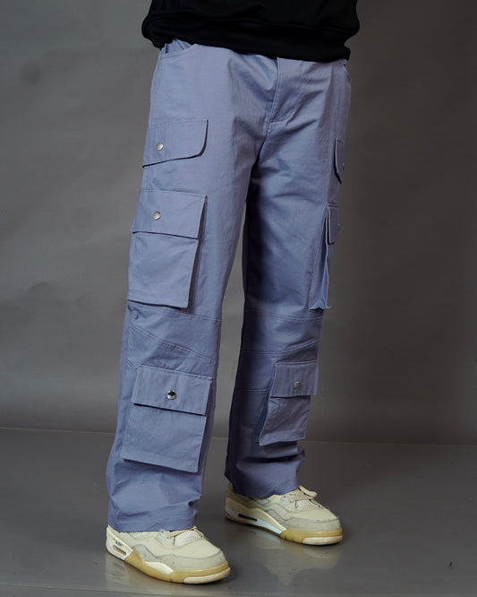Grey 6-Pocket Cargo Pants – Functional Streetwear with Aesthetic Utility | Bombyy Clothings