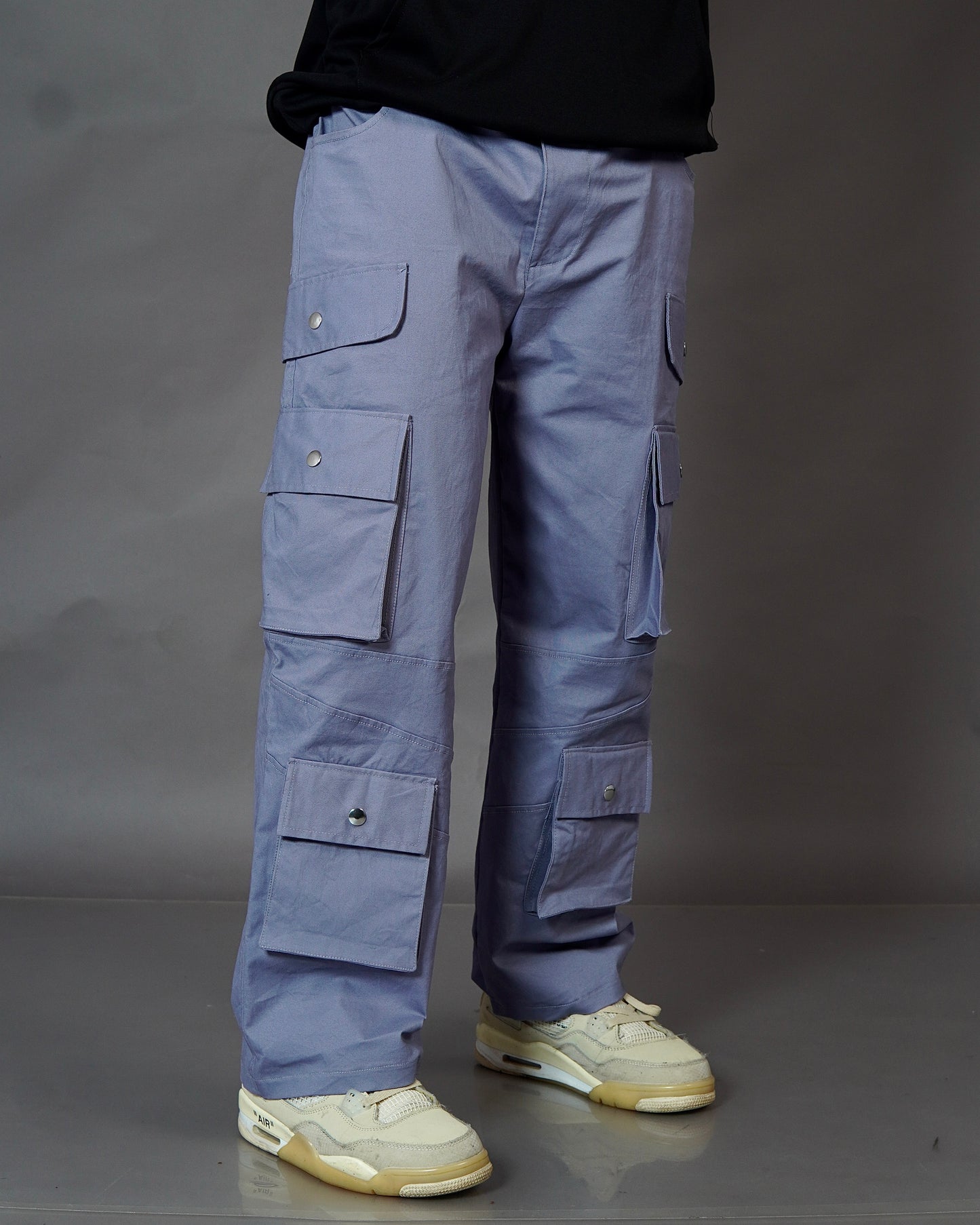 Grey 6-Pocket Cargo Pants – Functional Streetwear with Aesthetic Utility | Bombyy Clothings