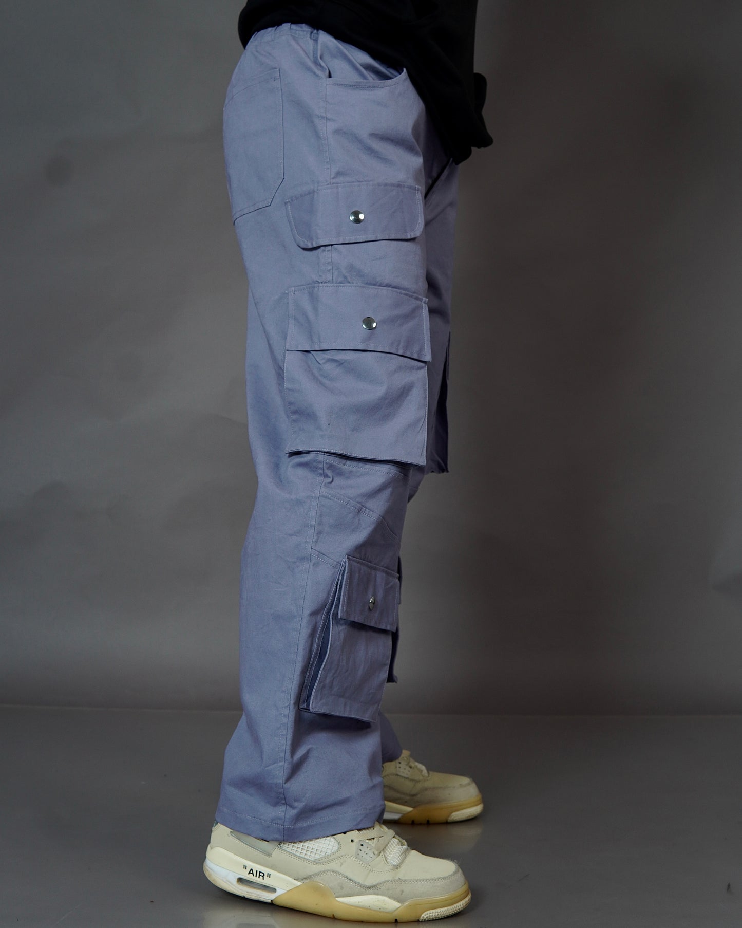 Grey 6-Pocket Cargo Pants – Functional Streetwear with Aesthetic Utility | Bombyy Clothings
