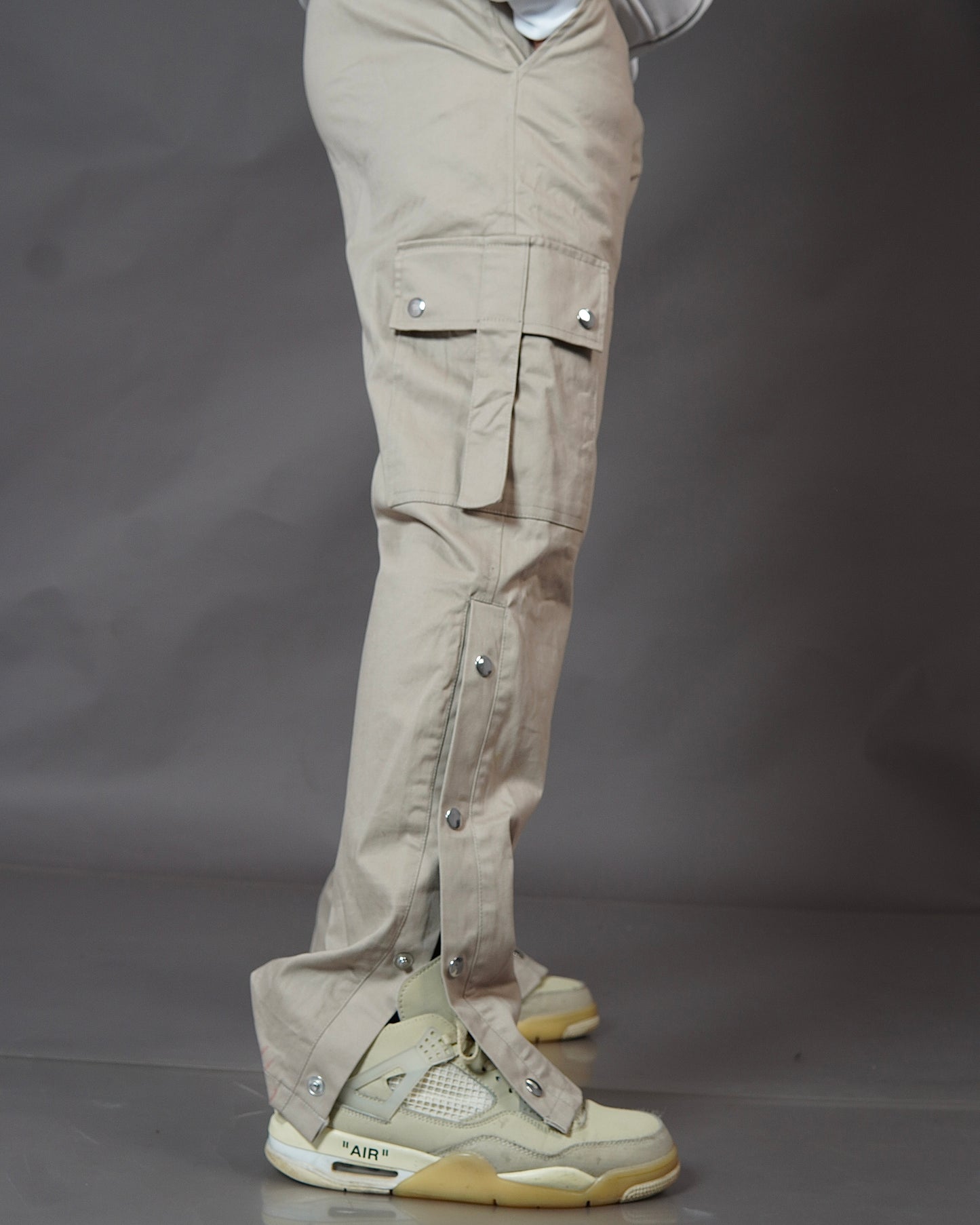 Cream 6-Pocket Cargo Pants – Functional Streetwear with Aesthetic Utility | Bombyy Clothings