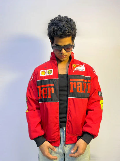 Ferrari F1 Iconic Red Jacket for motorsport fans. Premium design, stylish fit
