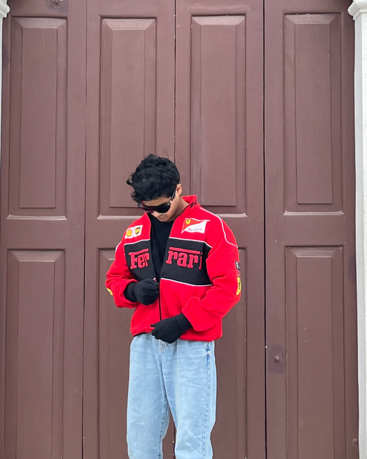 Ferrari F1 Scuderia red jacket vintage racing style premium men Bombyy Clothing