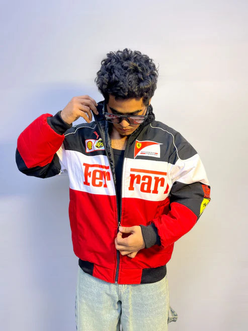 Ferrari F1 Trio Jacket, Ferrari vintage racing jacket, F1 jacket, Ferrari motorsport jacket, Ferrari fan jacket