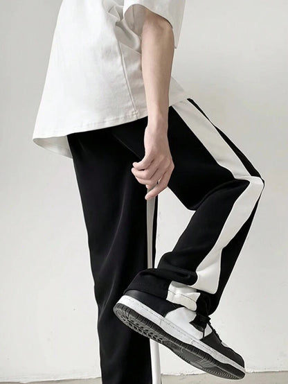 Black Trackpants with White Stripes – Classic Aesthetic Streetwear | Bombyy Clothings