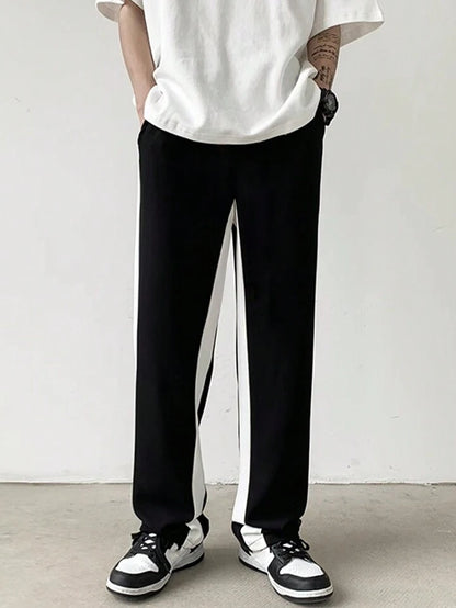 Black Trackpants with White Stripes – Classic Aesthetic Streetwear | Bombyy Clothings